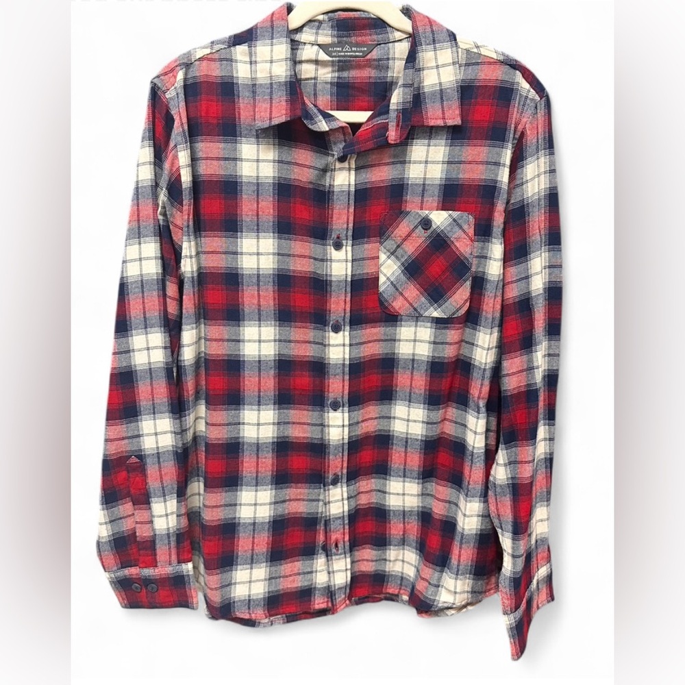 Alpine Design Plaid Button-Up Flannel Size M